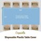 Exquisite 12-Pack Premium Plastic Tablecloth 54in. x 108in. Rectangle Plastic Table Cover